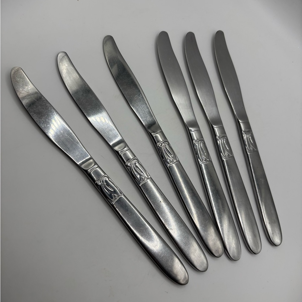Vintage flatware creation international 6 knives stainless utensils Replacement